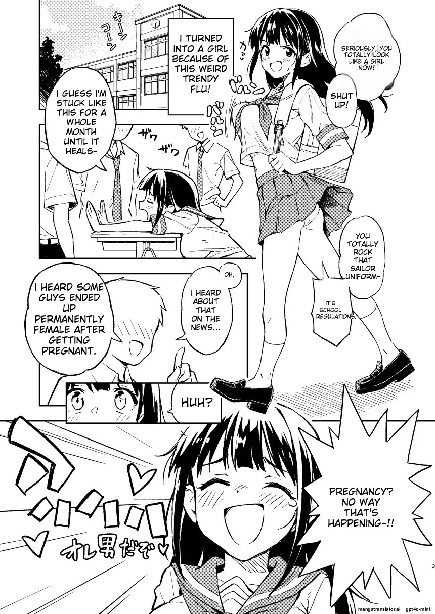 Hentai Manga Comic-If you don't get pregnant for a month, you can become a man again (1)-Read-2